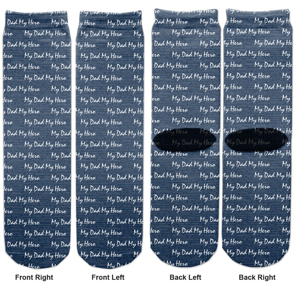 My Father My Hero Adult Crew Socks - Double Pair - Front and Back - Apvl