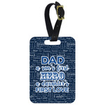 My Father My Hero Metal Luggage Tag