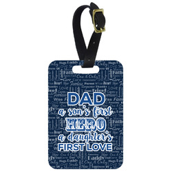 My Father My Hero Metal Luggage Tag