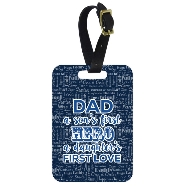 Custom My Father My Hero Metal Luggage Tag