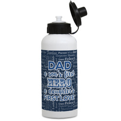 My Father My Hero Water Bottles - Aluminum - 20 oz - White
