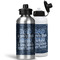 My Father My Hero Aluminum Water Bottles - MAIN (white &silver)