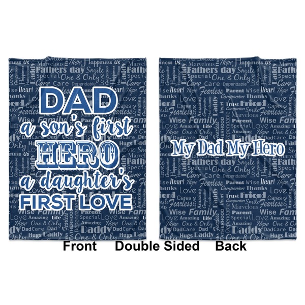 My Father My Hero Baby Blanket (Double Sided - Printed Front and Back)