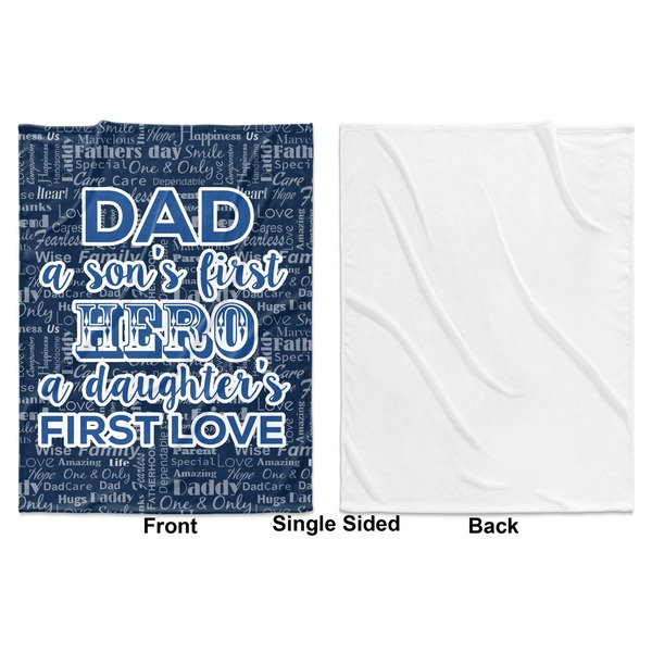My Father My Hero Baby Blanket (Single Sided - Printed Front, White Back)