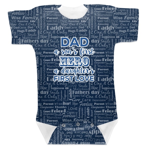 Custom My Father My Hero Baby Bodysuit