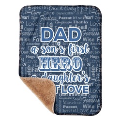 My Father My Hero Sherpa Baby Blanket - 30" x 40"