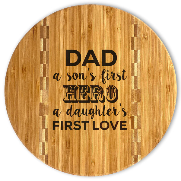 Custom My Father My Hero Bamboo Cutting Board