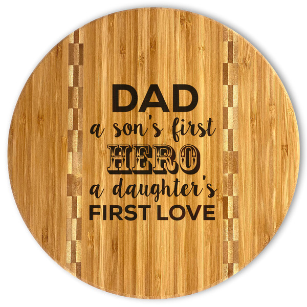 Custom My Father My Hero Bamboo Cutting Board