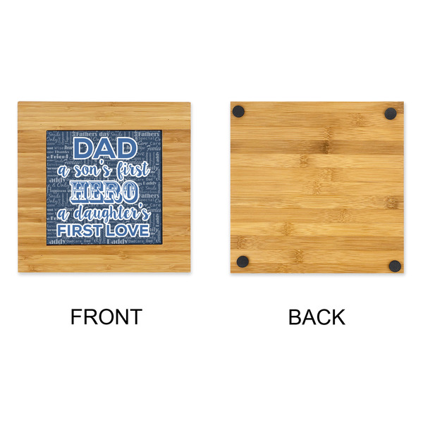 My Father My Hero Bamboo Trivet with 6" Tile - APPROVAL