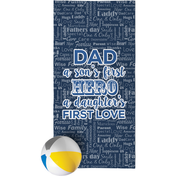 Custom My Father My Hero Beach Towel