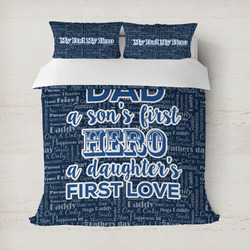 My Father My Hero Duvet Cover Set - Full / Queen (Personalized)
