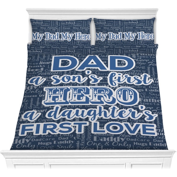 Custom My Father My Hero Comforter Set - Full / Queen (Personalized)