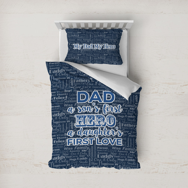 Custom My Father My Hero Duvet Cover Set - Twin (Personalized)
