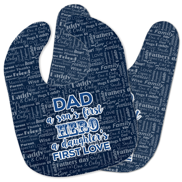 Custom My Father My Hero Baby Bib