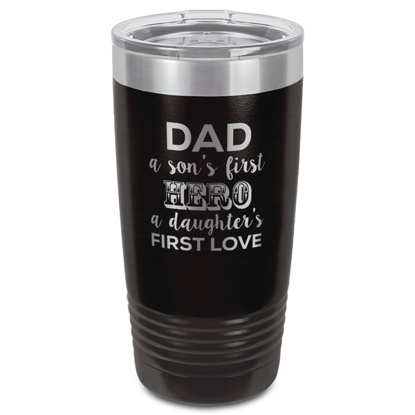 My Father My Hero Black Polar Camel Tumbler - 20oz - Front