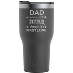 My Father My Hero RTIC Tumbler - Black - Engraved Front