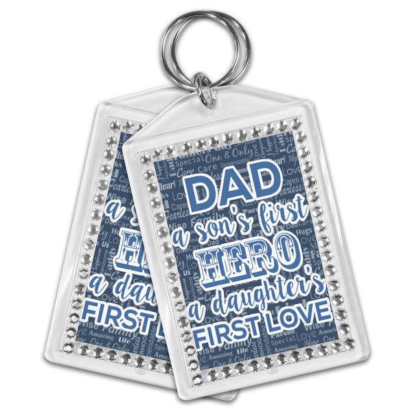 My Father My Hero Bling Keychain - MAIN