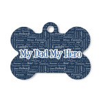 My Father My Hero Bone Shaped Dog ID Tag - Small