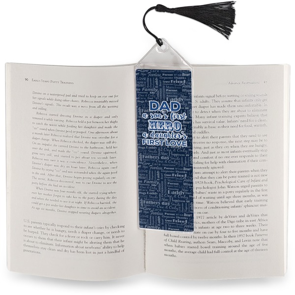 My Father My Hero Bookmark with tassel - In book