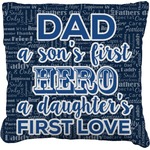 My Father My Hero Faux-Linen Throw Pillow 18"