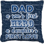My Father My Hero Faux-Linen Throw Pillow 26"