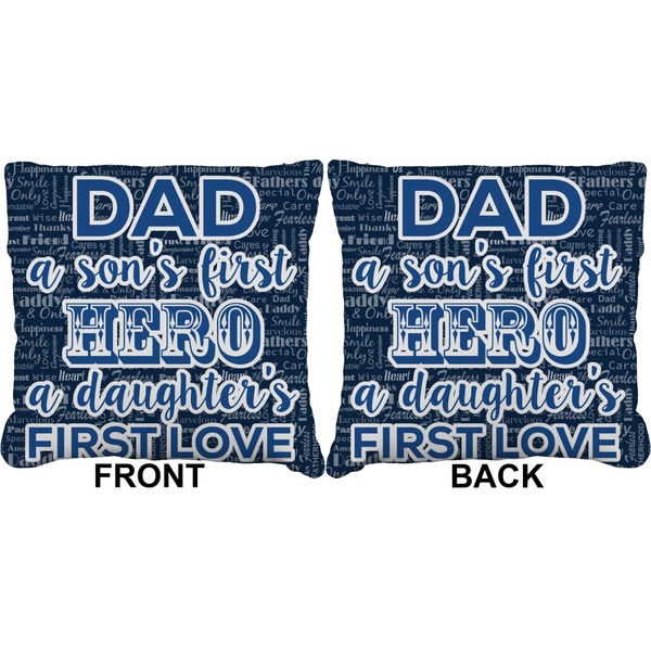 My Father My Hero Burlap Pillow Approval