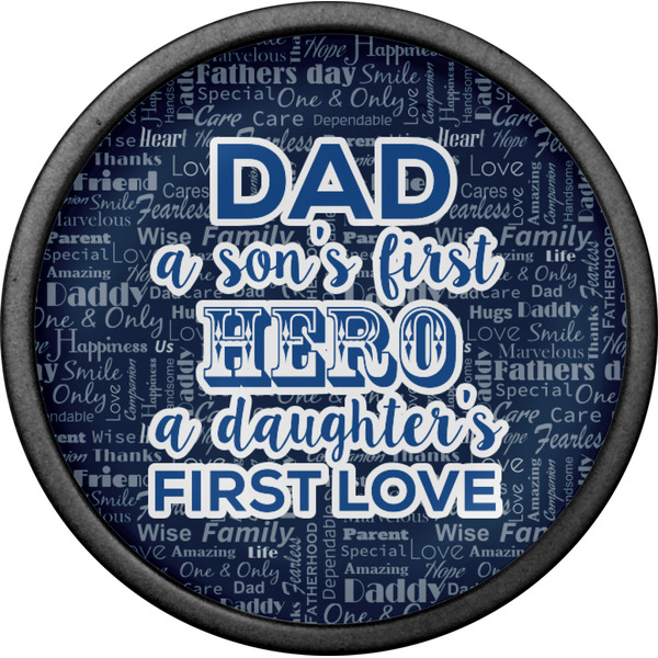 My Father My Hero Cabinet Knob - Black - Front
