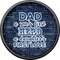 My Father My Hero Cabinet Knob - Black - Front