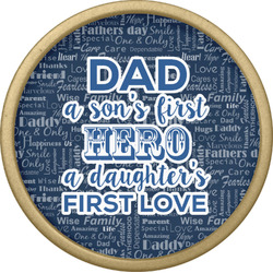 My Father My Hero Cabinet Knob - Gold