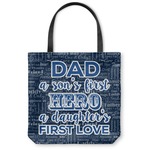 My Father My Hero Canvas Tote Bag - Large - 18"x18" (Personalized)
