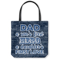 My Father My Hero Canvas Tote Bag (Personalized)