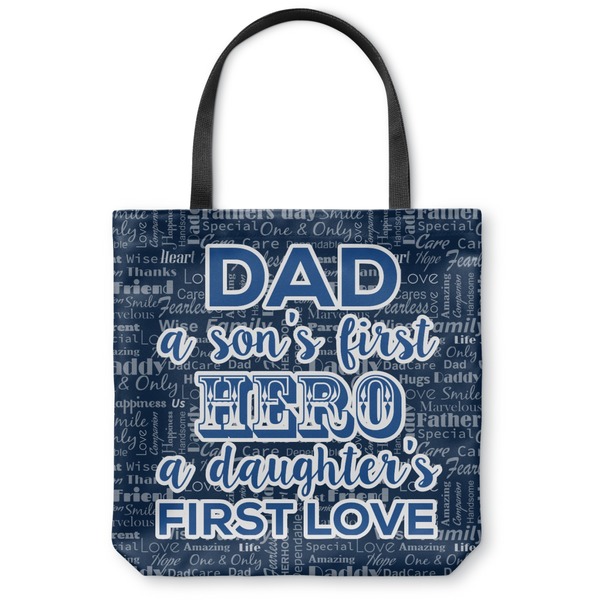 Custom My Father My Hero Canvas Tote Bag (Personalized)