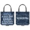 My Father My Hero Canvas Tote - Front and Back