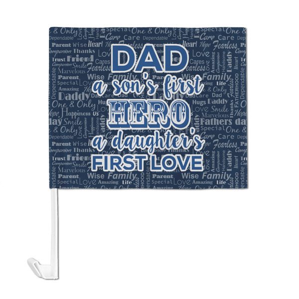 My Father My Hero Car Flag - Large - FRONT