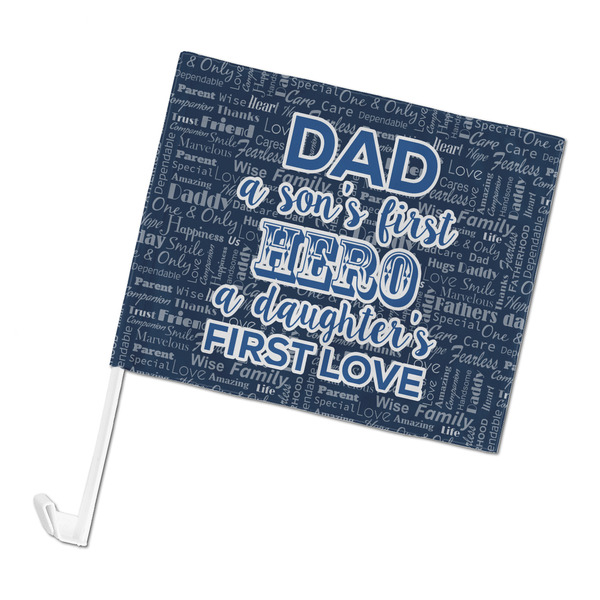 Custom My Father My Hero Car Flag - Large