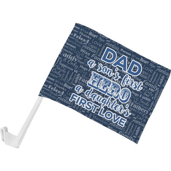 Custom My Father My Hero Car Flag - Small