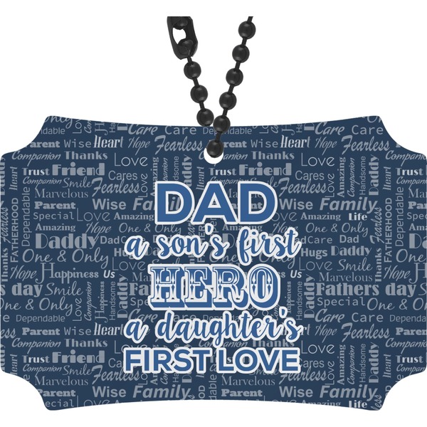 Custom My Father My Hero Rear View Mirror Ornament