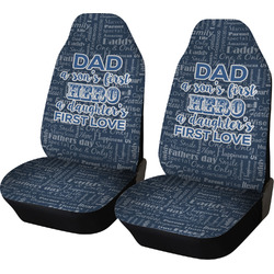 My Father My Hero Car Seat Covers (Set of Two) (Personalized)