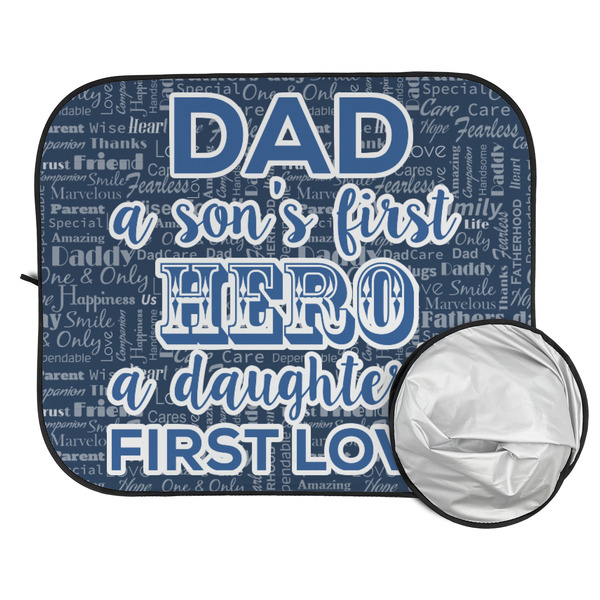 My Father My Hero Car Sun Shades - FOLDED & UNFOLDED