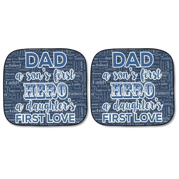 My Father My Hero Car Sun Shades - FRONT