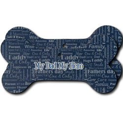 My Father My Hero Ceramic Dog Ornament - Front & Back