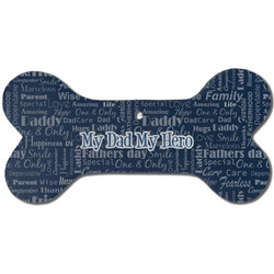 My Father My Hero Ceramic Dog Ornament - Front