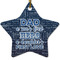 My Father My Hero Ceramic Flat Ornament - Star (Front)