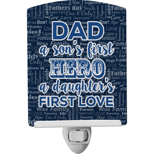 Custom My Father My Hero Ceramic Night Light