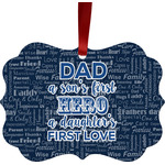 My Father My Hero Metal Frame Ornament - Double Sided