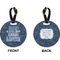 My Father My Hero Circle Luggage Tag (Front + Back)