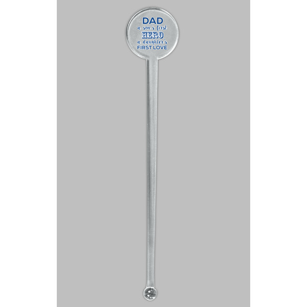 My Father My Hero Clear Plastic 7" Stir Stick - Round - Single Stick