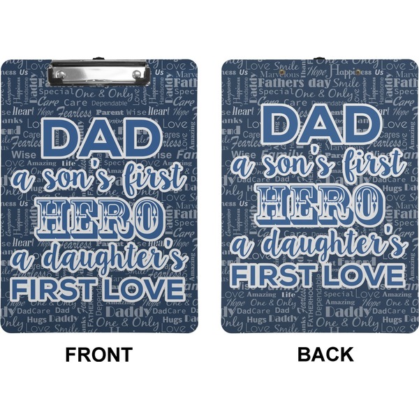 My Father My Hero Clipboard (Letter) (Front + Back)