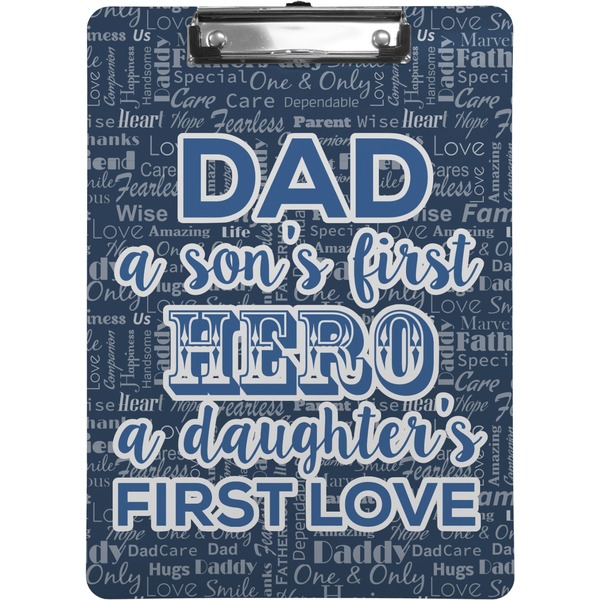 Custom My Father My Hero Clipboard (Letter Size)