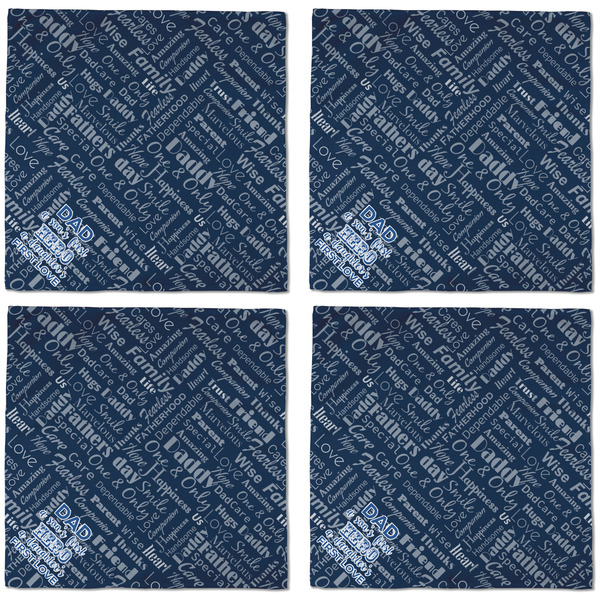 My Father My Hero Cloth Napkins - Personalized Dinner (APPROVAL) Set of 4